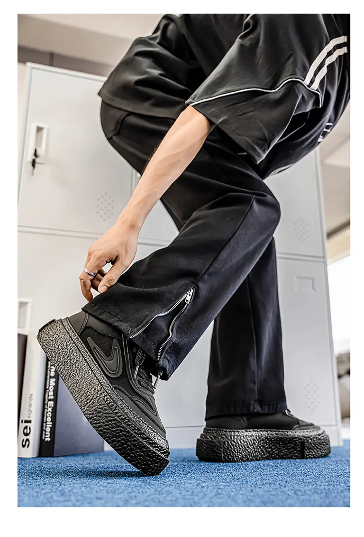 Chaussures basses décontractées à semelle épaisse pour étudiants Four Seasons_voghion.com