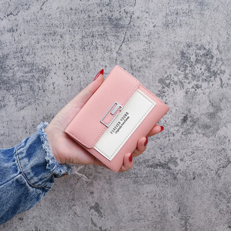 Süße Mini Mode Frauen Designer Leder Geldbörse weibliche Haspe Brieftasche_voghion.com