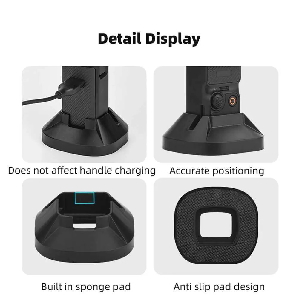 Stabilisatorer Bordkamerafeste Bærbar Gimbal-stabilisator Håndholdt basestativ Brakett for direktestrømming til OSMO Pocket 3_voghion.com