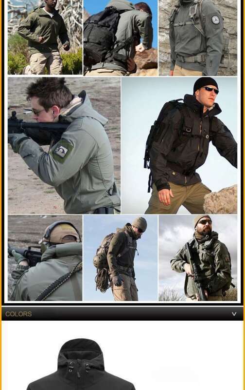 【 Well - Reviewed】 Outdoor Shark Skin Assault Set For Men, Autumn Winter Fleece Jacket, Soft Shell_voghion.com