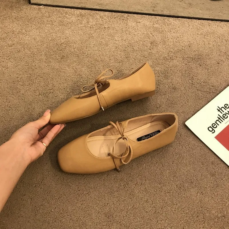 Dress Bailamos Casual Flats Comfortable Soft Boat Loafers Ballerina Shallow Round Toe Ballet Flat Shoes Women Slip On_voghion.com