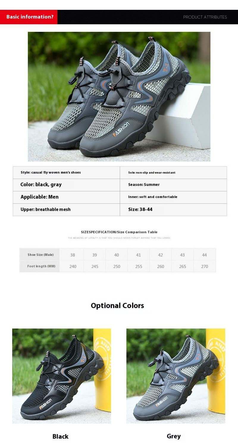 Sommer neue Wanderschuhe Watschuhe leichte atmungsaktive vabaaja tossud Herren Tennisschuhe_voghion.com