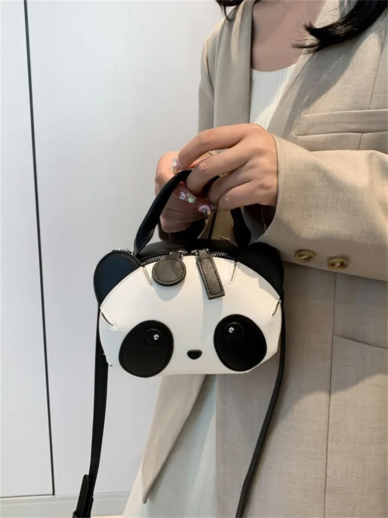Borsa a mano panda incantevole per donna, borsa a spalla stile_voghion.com