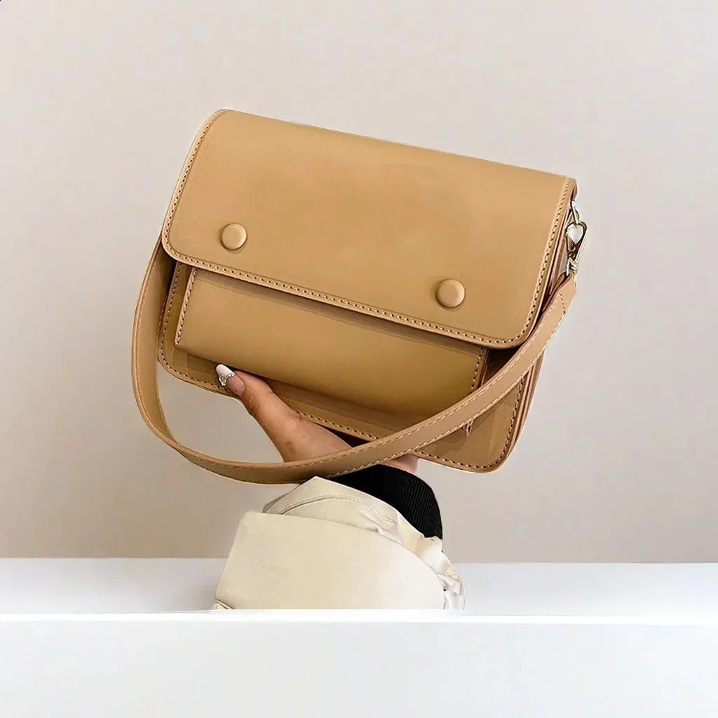 Mode für Damen, quadratisch, 2024, PU-Textur, Schultertasche, einfache schräge Span-Tasche für Damen 240816_voghion.com