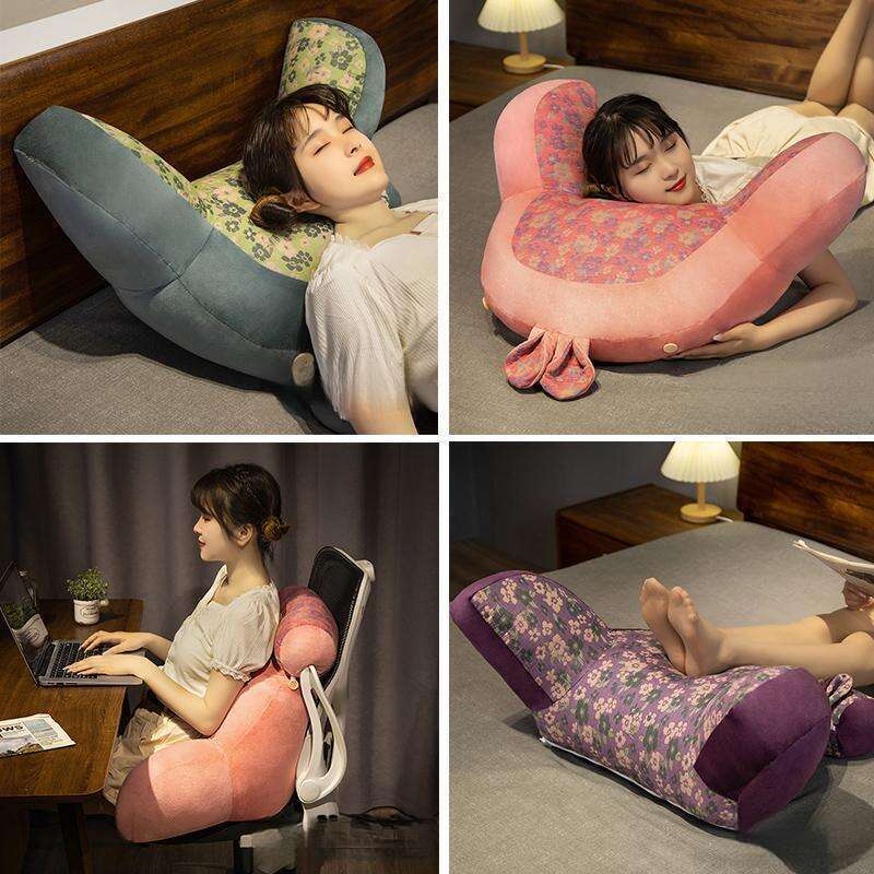 Three Layers Of Gauze Bed Head Cushion Soft Package Lumbar Protection Large Backrest Maternity Sofa Dormitory Bed_voghion.com