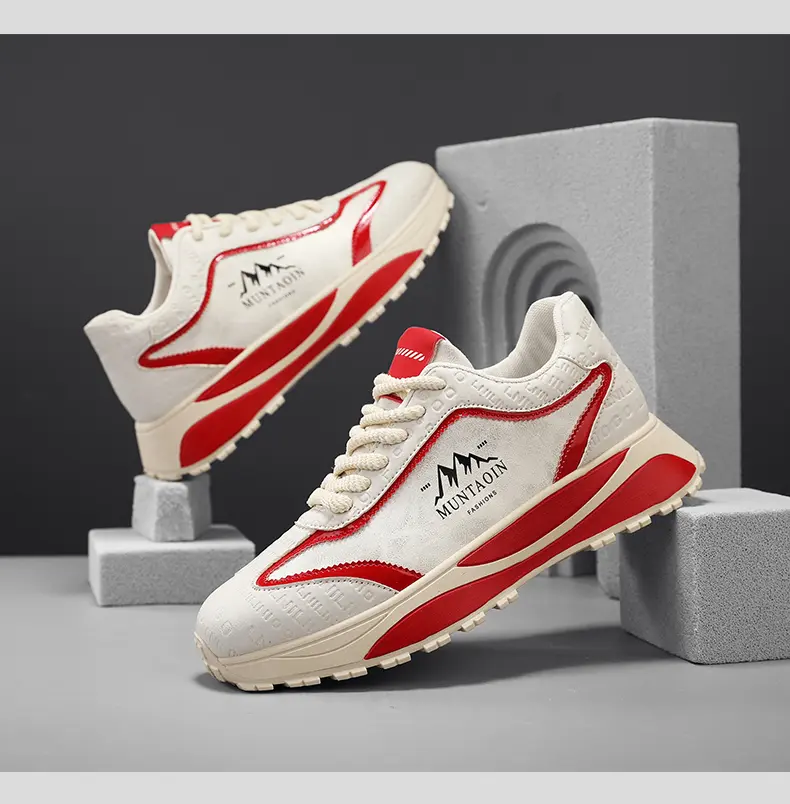 Baskets Forrest Gump pour hommes, petites chaussures blanches, chaussures d'étudiant polyvalentes à plateforme_voghion.com