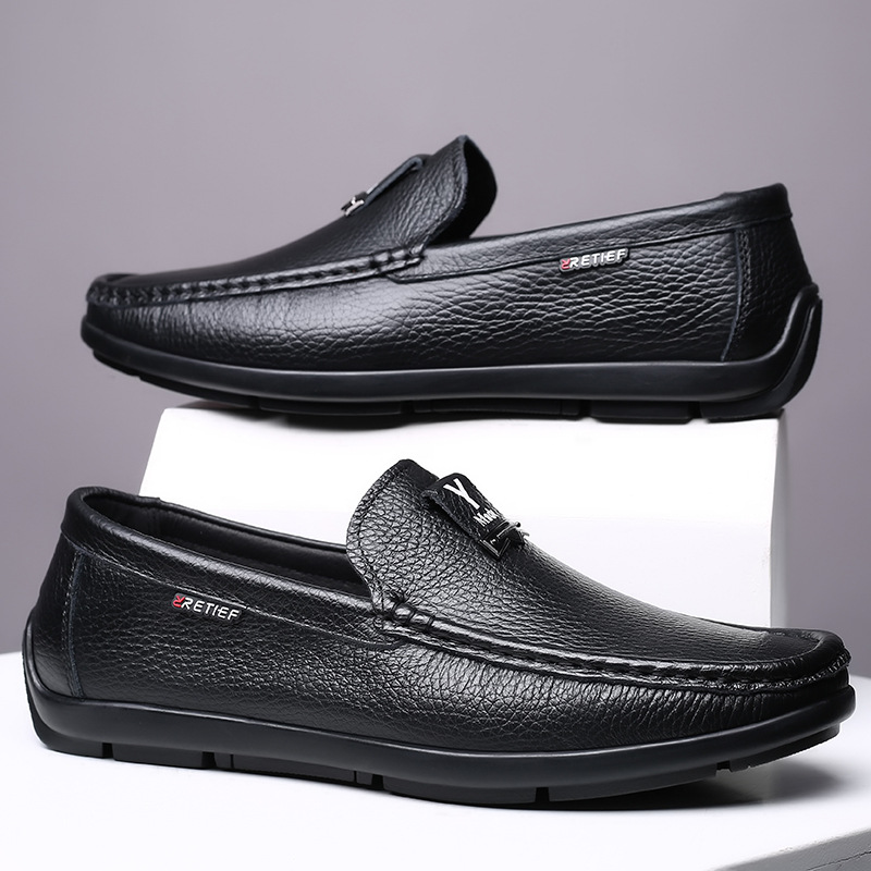 Herren Halbschuhe Lederschuhe für Herren Freizeitschuhe Mokassins Atmungsaktive Sneakers Herren Fahrschuhe Komfort Flats_voghion.com