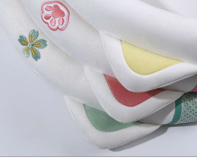 Housse de volant de voiture mignonne et mignonne, adaptée à toutes les saisons, design en maille, housse de poignée de voiture avec petit chat_voghion.com