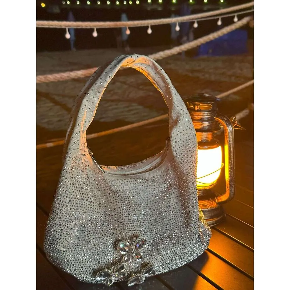 Same Style As Blogger Women's Party Dia Denim 2024 New Fashion Design Chain Crossbody Bag Single Shoulder Pouch Blue_voghion.com