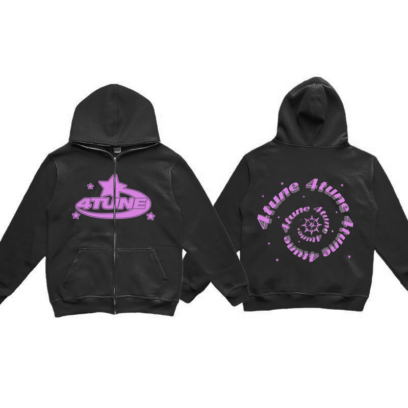 Men's Clothing 2024 new product tume trendy men's full face zipper sweatshirt retro Y2K sweatshirt men's casual jacket_voghion.com