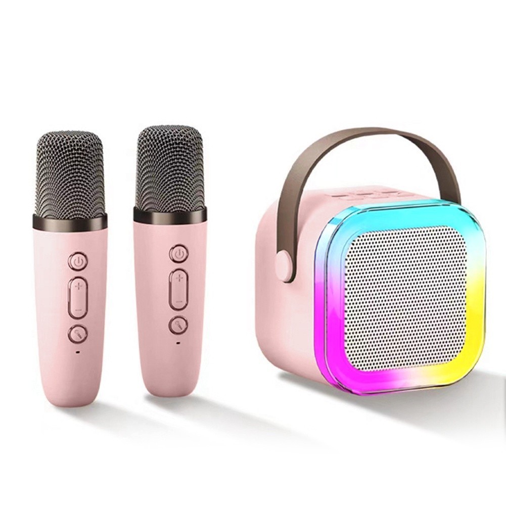 K12 Mini Karaoke Altoparlante audio wireless Microfono Bluetooth KTV portatile per la casa con 1 microfono_voghion.com