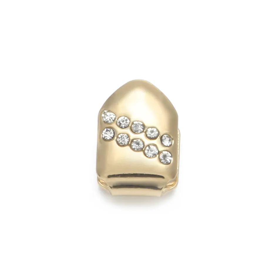 Gold Sier Plated Hip Hop Single Tooth Grillz Cap Top Bottom Grill For Halloween Christmas Party Jewelry_voghion.com