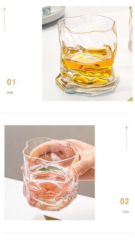 viski Vesi Origami Twist Glass, Juice Milk Beverage Glass_voghion.com