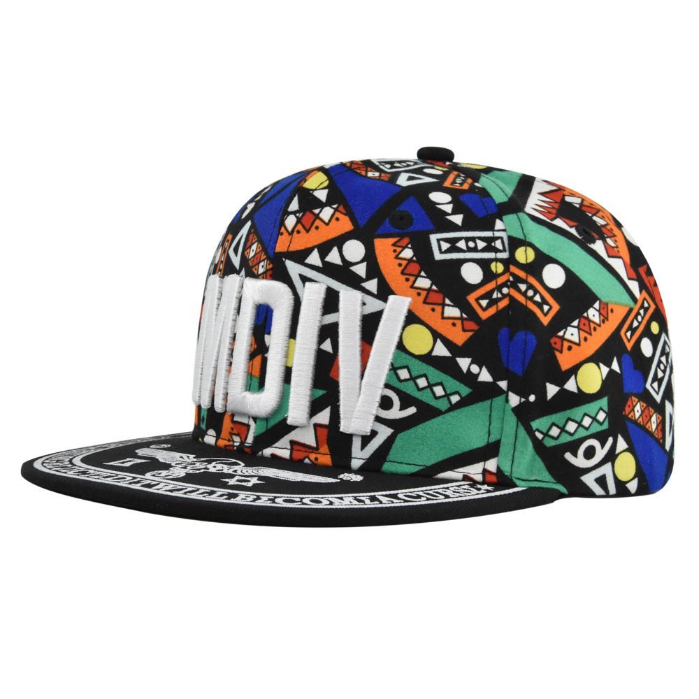 MDIV - Bedruckter Baseballhut mit flacher Krempe für Kinder, personalisierbar, Hip-Hop-Truck-Fahrer, Street-Dance-Netzhut, Größe L_voghion.com