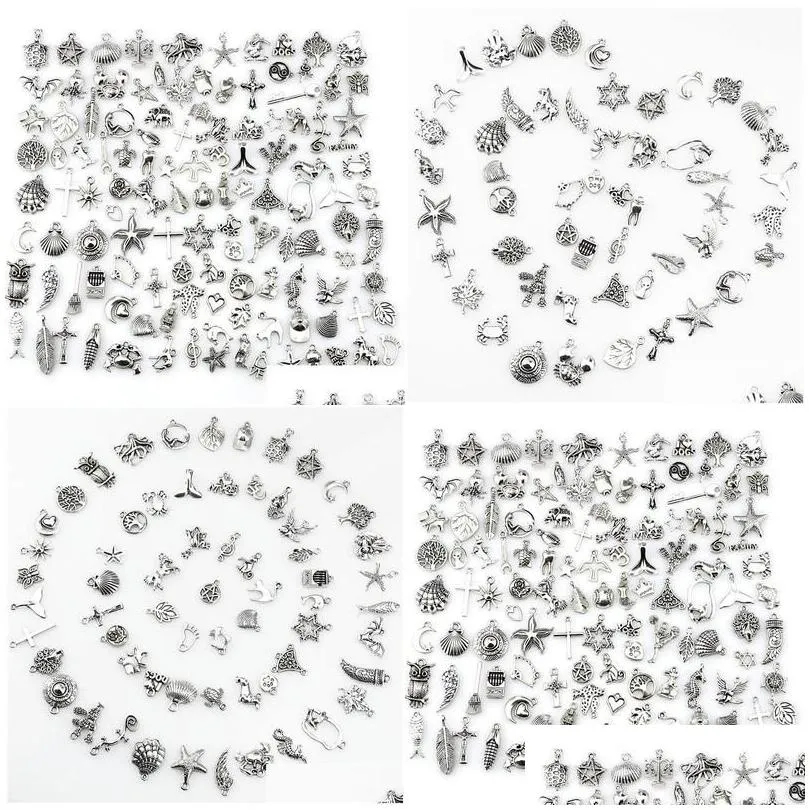 Charms Mix 120 piezas Vintage Antique Sier Mini Life Alloy Pendant Diy Making Drop Delivery Hallazgos Componentes Joyería Judía_voghion.com