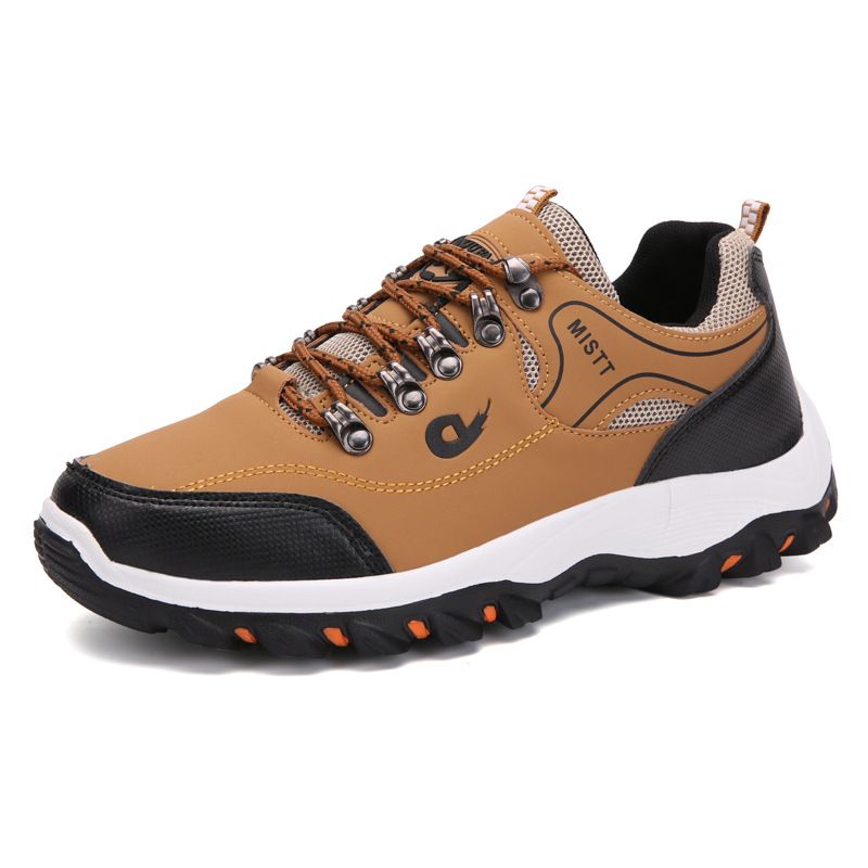 Outdoor-Herren-Low-Top-Freizeit-Wander- und Bergsteigerschuhe, Obermaterial aus Leder, große Offroad-Tourismusschuhe_voghion.com