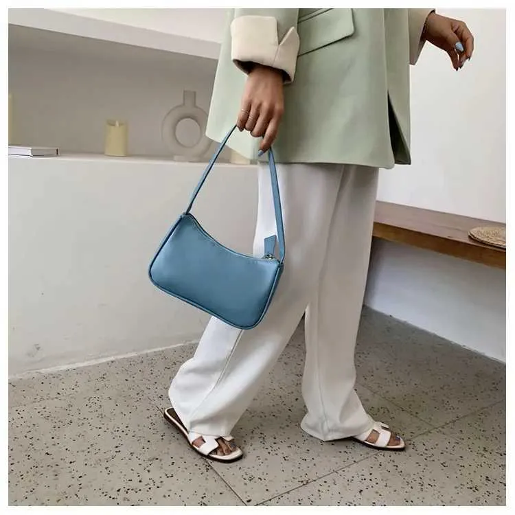 Retro Soft Pu Leather Shoulder Bag Casual Solid Colour Handbag_voghion.com