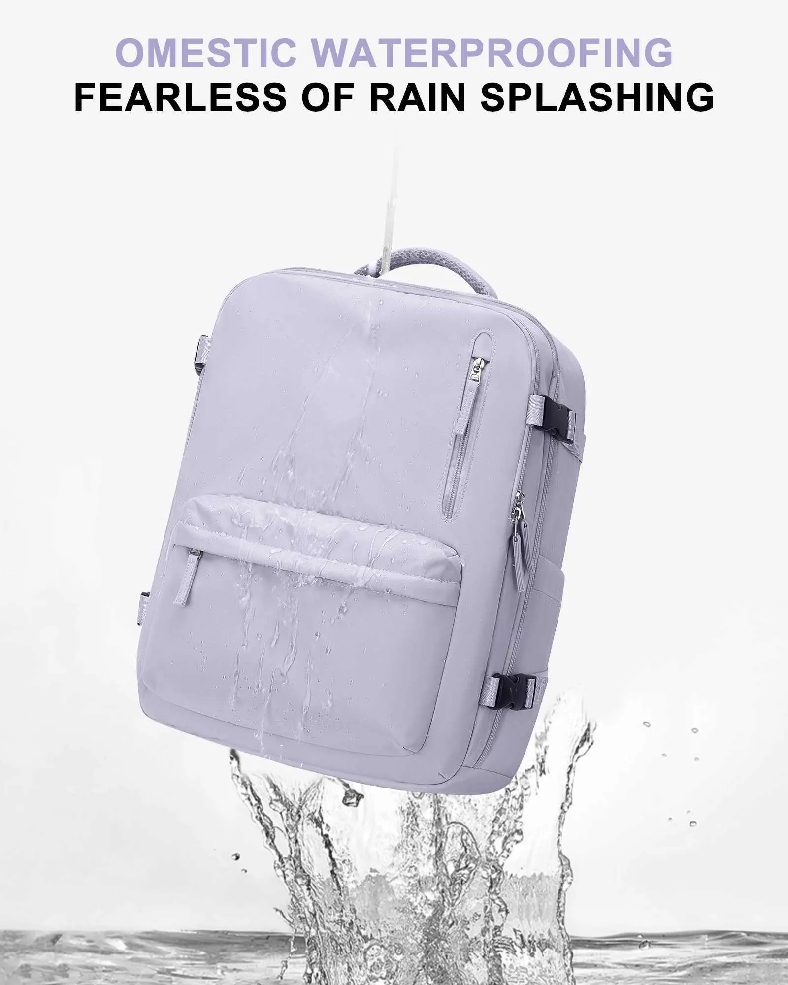 Laptop-Reisetasche für Damen in der Kabine, großes Fassungsvermögen, Easyjet-Handgepäck 45 x 36 x 20, Rucksack Ryanair 40 x 20 x 25, wasserabweisend_voghion.com