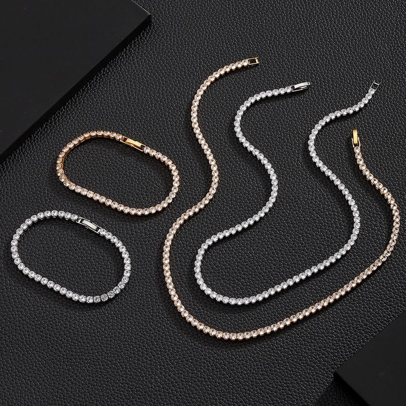 Personalizuota universali teniso grandinėlė su 4 mm cirkonio vėriniu, skirta vyriškam hiphopo nišai „TennisChain“_voghion.com