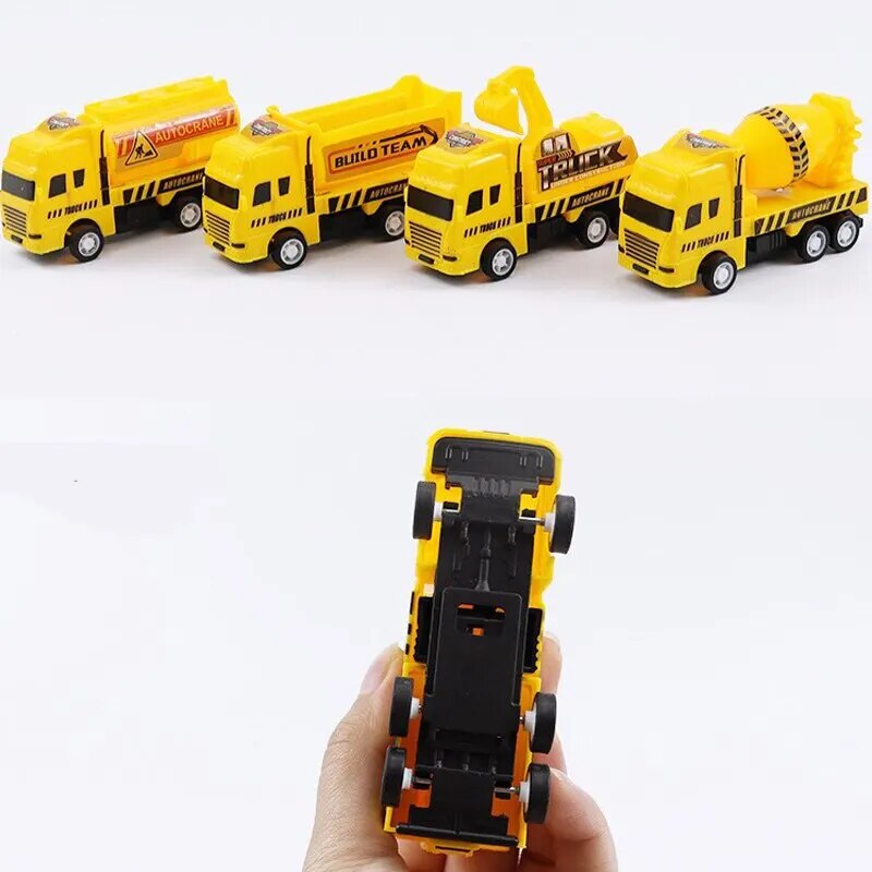 4 pezzi di auto educative per bambini, per bambini, tirare indietro, giocattolo, guerriero, ingegneria, modello di veicolo, quattro mini auto_voghion.com