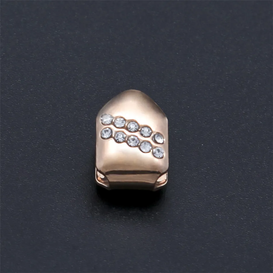 Vergoldeter Hip Hop Einzelzahn Grillz Cap Top Bottom Grill für Halloween Weihnachtsfeier Schmuck_voghion.com