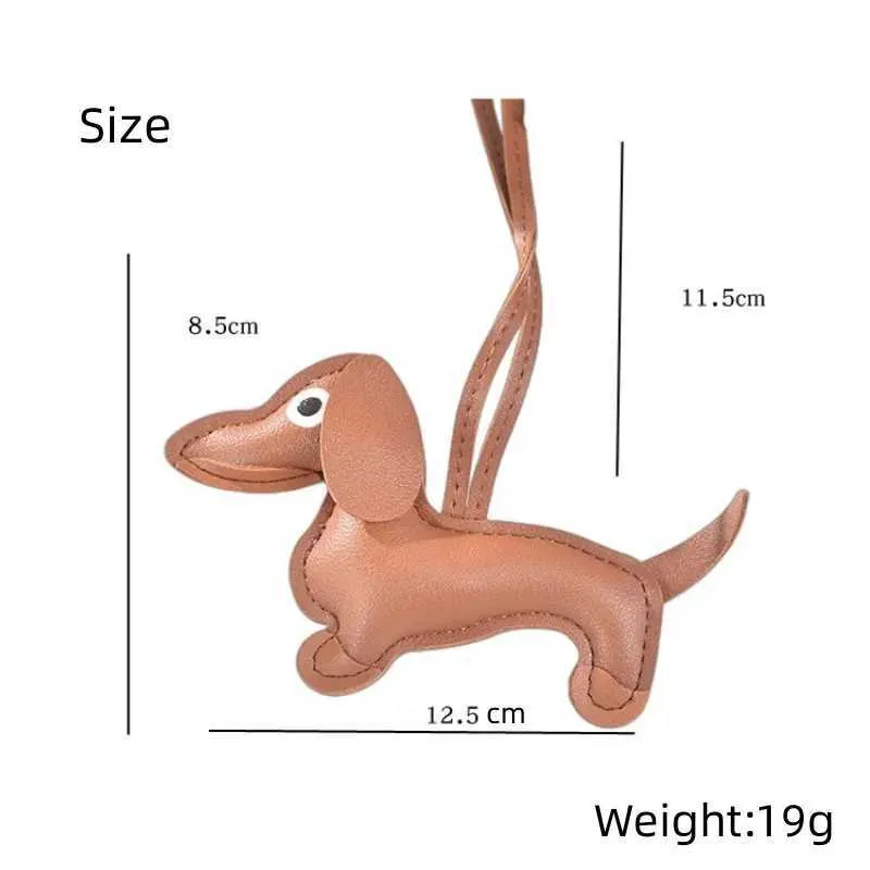 Fashion Car Sausage PU Leather Dog Keychain Womens Bag Pendant Jewelry Pavilion Keyring Keyholder Gift Y241121_voghion.com