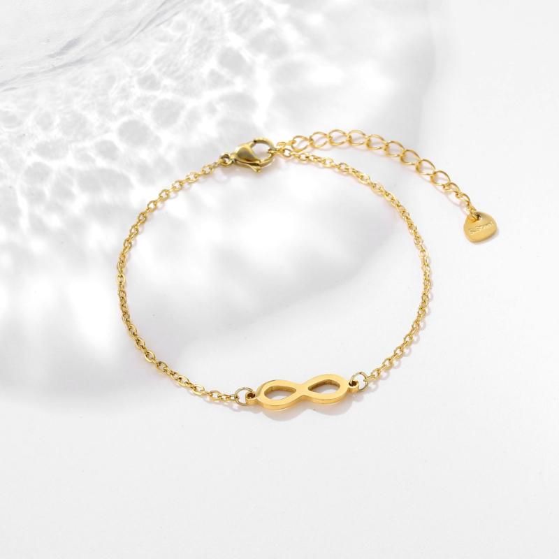 Edelstahl Infinite Symbol Charm Armbänner Fraen Meedercher Einfach Handaccessoiren Kaddoe fir Léifsten_voghion.com