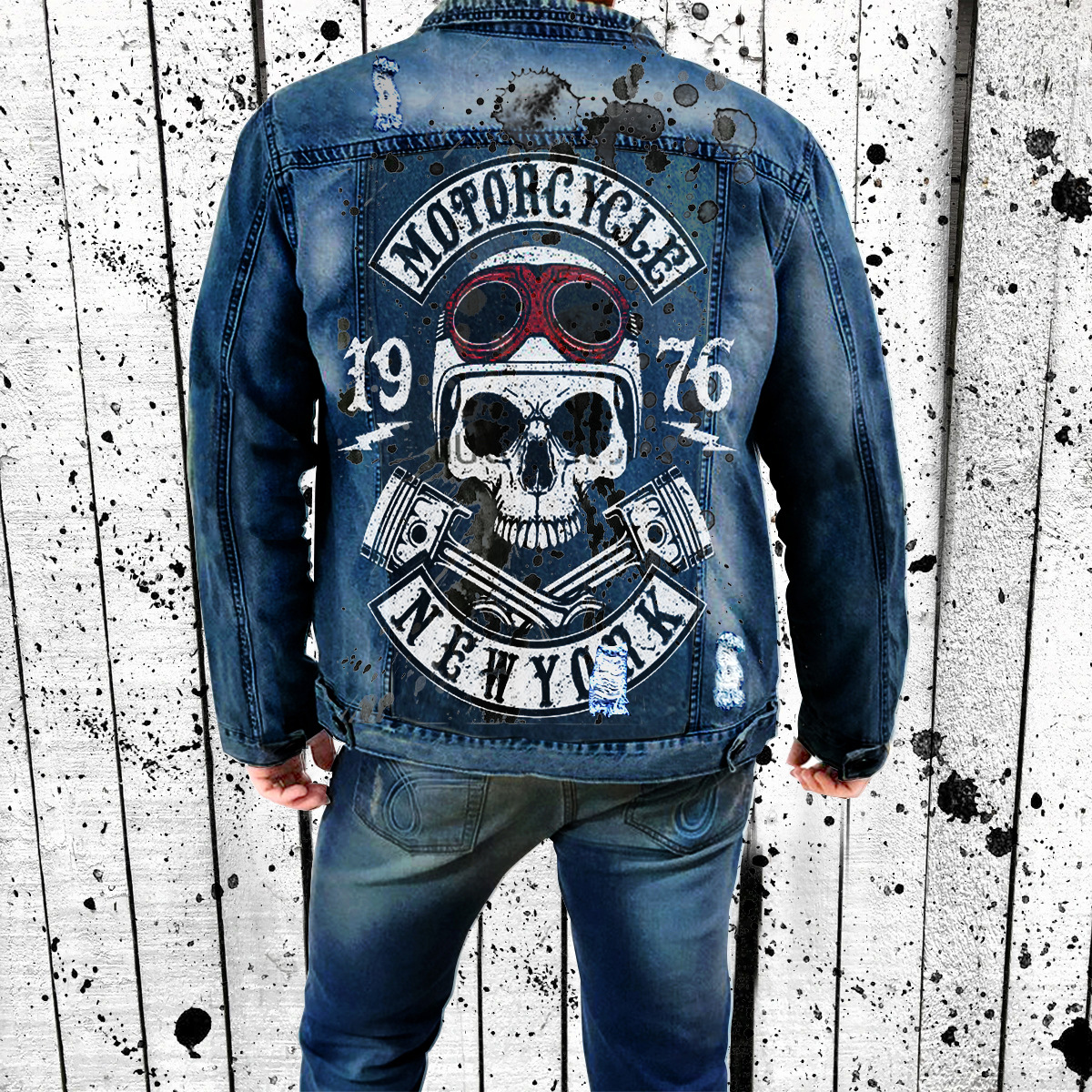 Herrenbekleidung Herbst und Winter Denim Trend Jeansjacke Herren Baseballjacke Mantel_voghion.com