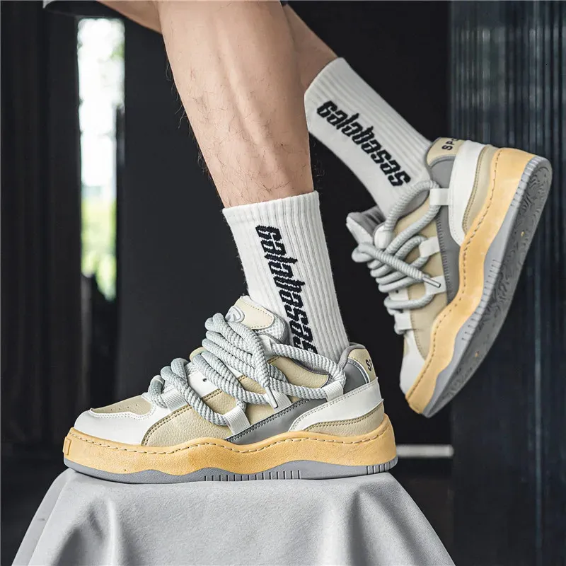 für Männer Tennis Retro Y2K Brot Hip-Hop Punk Skateboard Männliche Sneakers Paar Outdoor Sport Freizeitschuhe 240618_voghion.com