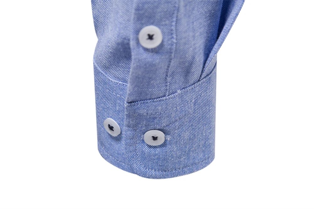 Camicia casual uomo in cotone oxford maniche lunghe business_voghion.com