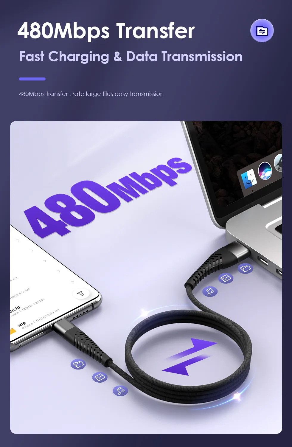 100W 7A Typ C USB Fast Charging For Samsung Xiaomi Huawi Onplus Rdmi Data Wir Mobil Phon Chargr Cord Typ-C_voghion.com