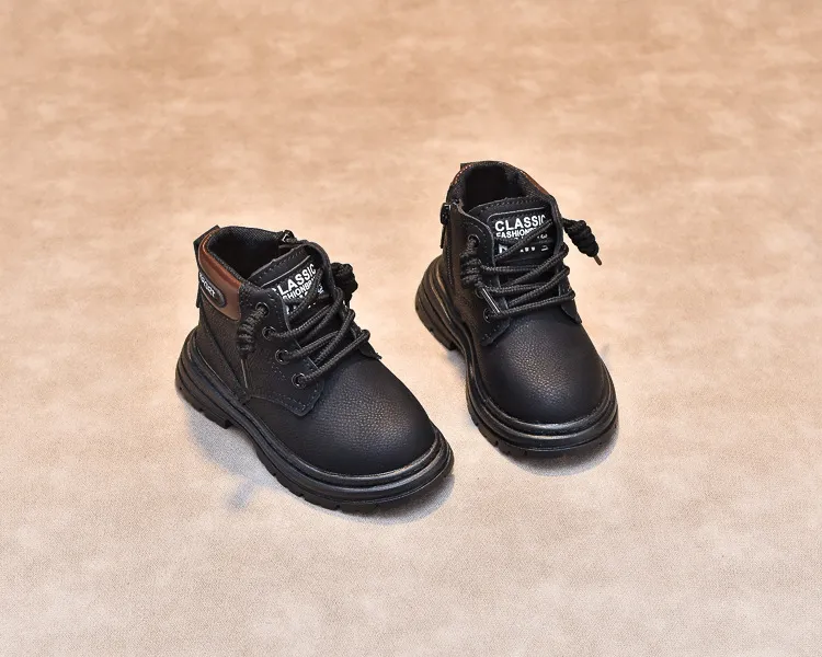 Child Shoes Short Ankle Snow Kid Boy Girl Fashion Soft PU Leather Warm Cutefeet Toddlers Children Boots Size 21 - 30_voghion.com