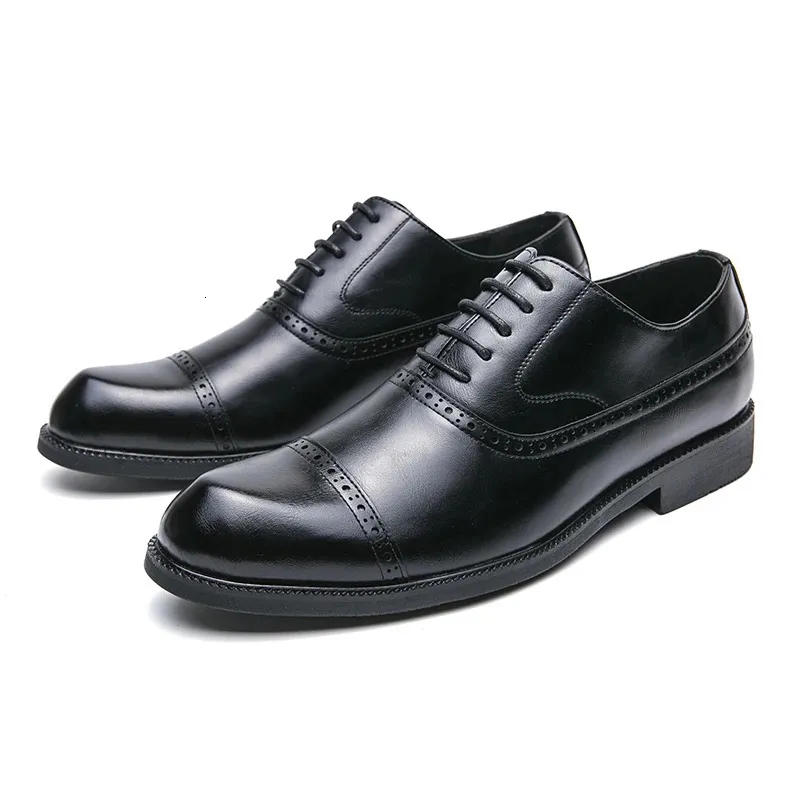 Handgemaakte Wingtip Oxford leren grijze brogue jurk klassieke zakelijke formele herenschoenen Zapatillas Hombre 250226_voghion.com