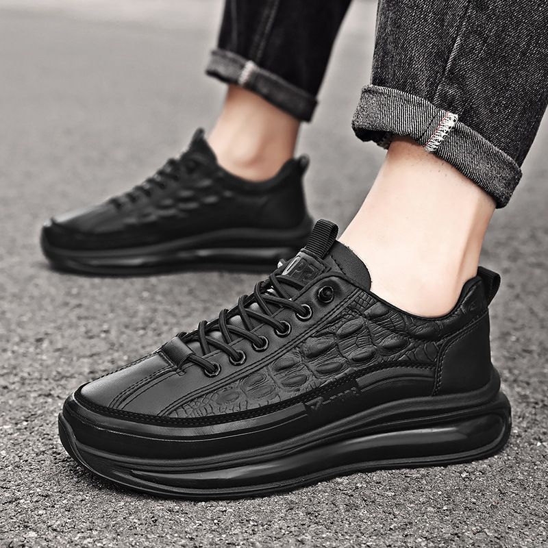 Lichte retro krokodillenpatroon heren leren schoenen_voghion.com