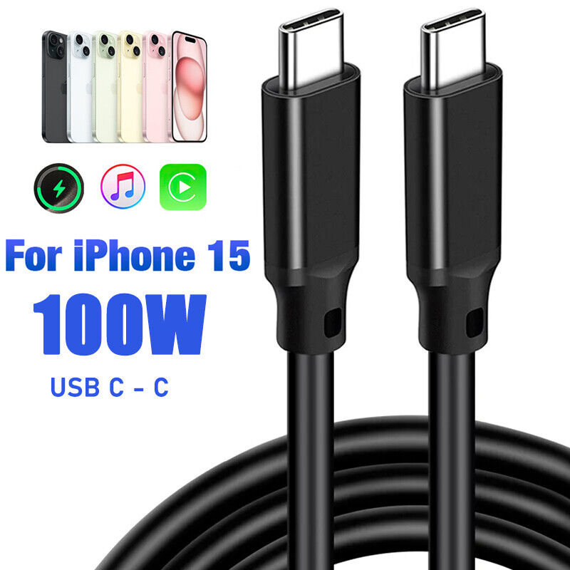 PD 100W USB C zu USB C Ladekabel Typ C Schnellladekabel für iPhone 15 Pro_voghion.com