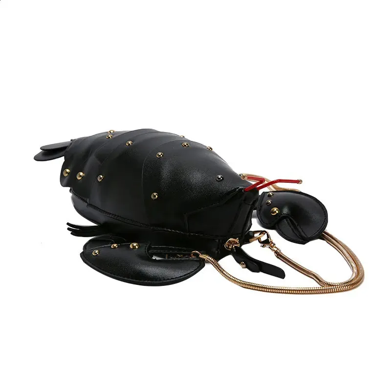 Modische, süße Umhängetaschen aus PU-Leder in Hummerform für Frauen, Schultertasche für Damen, Umhängetasche 240820_voghion.com