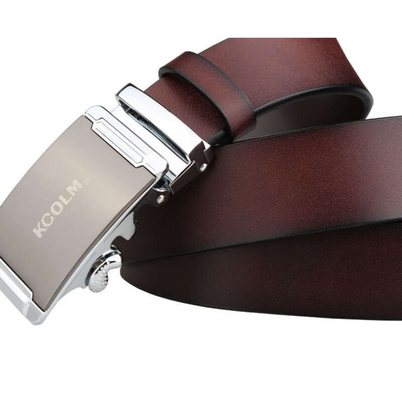 cowhide Cut Automatic Buckle For Extended Size Men's Belts_voghion.com