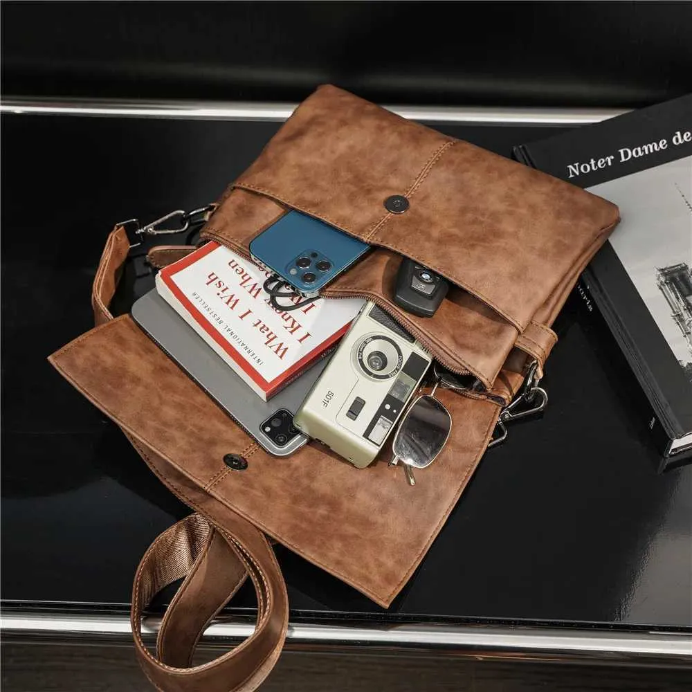 Messenger Bag For Men Large Capacity Single Shoulder Business Bag_voghion.com