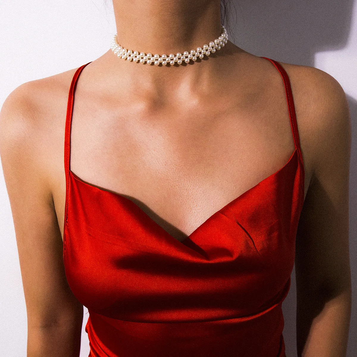 Chaînes Bijoux transfrontaliers Collier de perles de mode Collier court en perles géométriques élégant fait à la main Collares Para Mujer_voghion.com