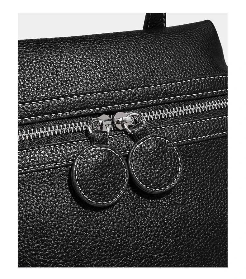 Frauen Mode Leder Rucksäcke Solide Lychee Print Schulranzen Pu Schulter Pack Große Kapazität Weibliche Pendler Griff_voghion.com