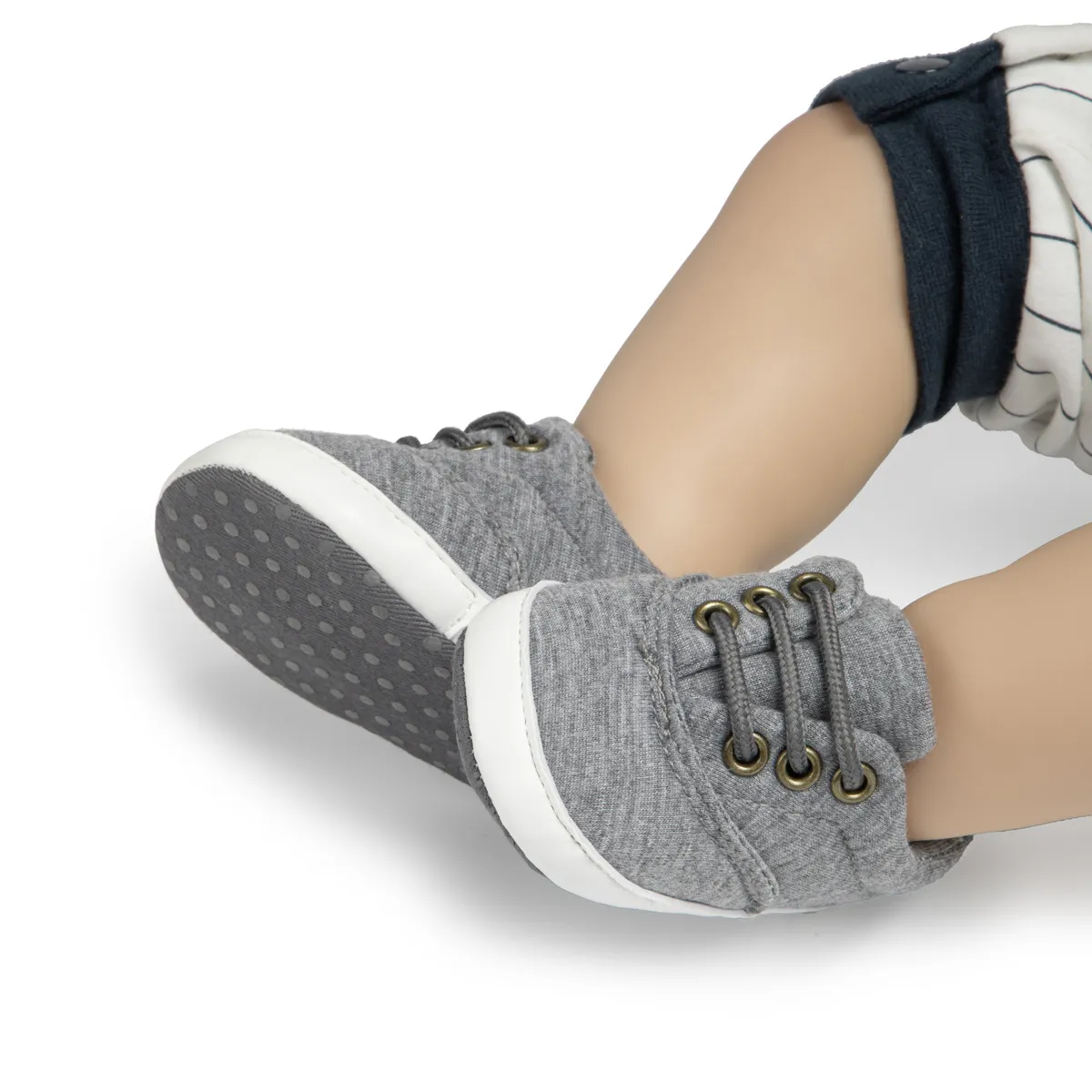 Cutefeet Babyschuhe für Kleinkinder, Jungen und Mädchen, Canvas, Turnschuhe, Neugeborene, Schnürschuhe, rutschfest, Sportschuhe, Lauflernschuhe_voghion.com