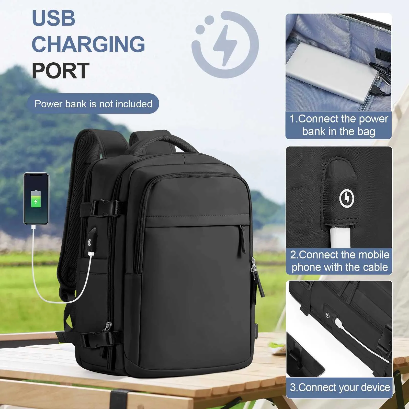 Herren Vakuum Reise Kabine Flugzeug 45x36x20 Easyjet Carry-Ons Damen Rucksack Wasserdicht Laptop Rucksäcke Wandern_voghion.com