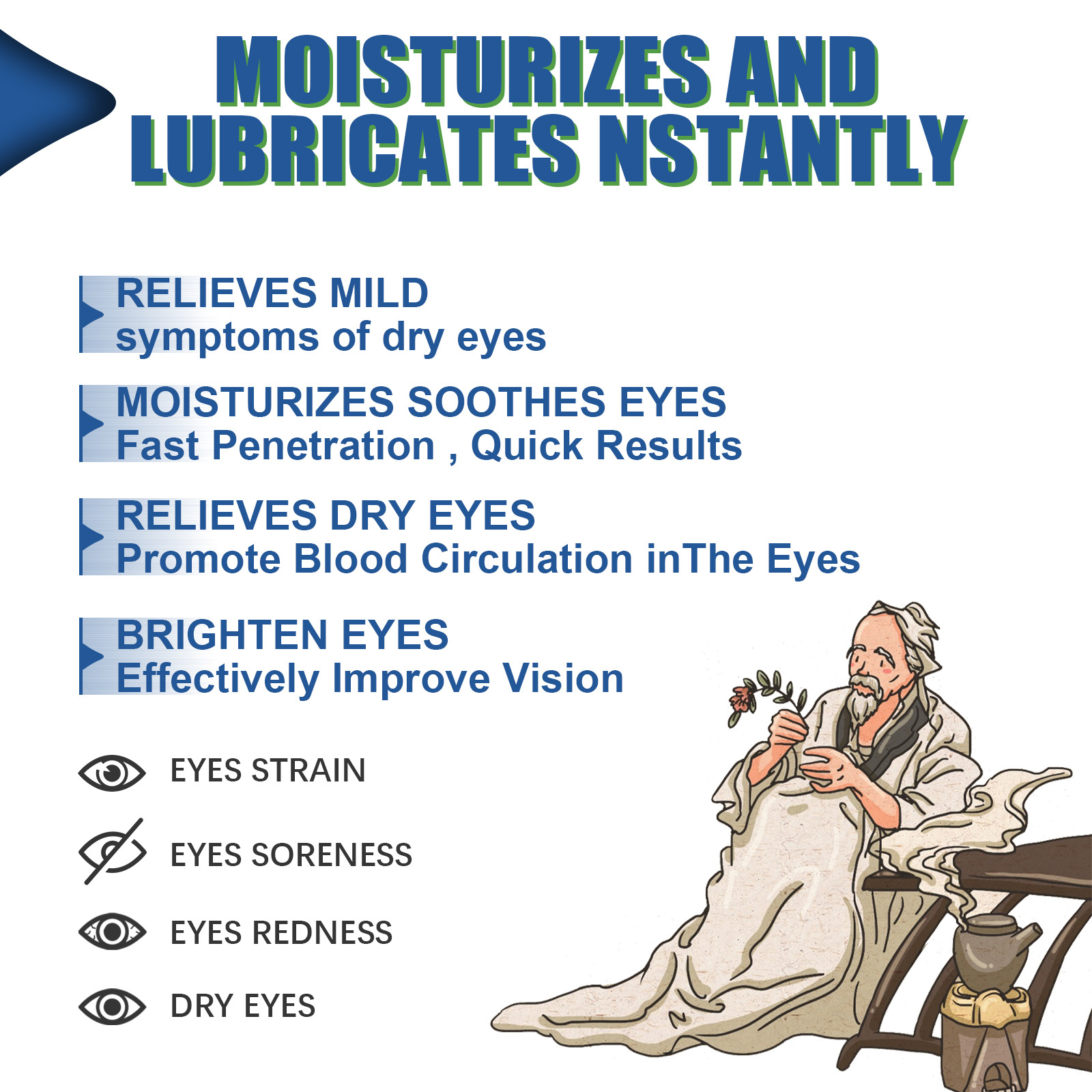 Crema hidratante suave para el contorno de ojos South Moon Repairs Pain, Fatiga, Sequedad y Luminosidad_voghion.com