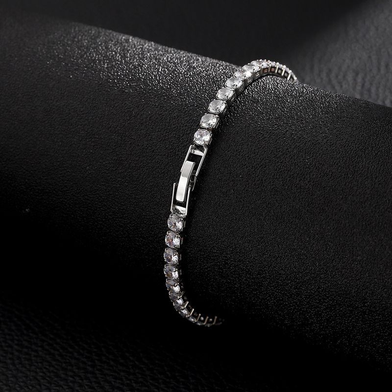 Personalizuota universali teniso grandinėlė su 4 mm cirkonio vėriniu, skirta vyriškam hiphopo nišai „TennisChain“_voghion.com