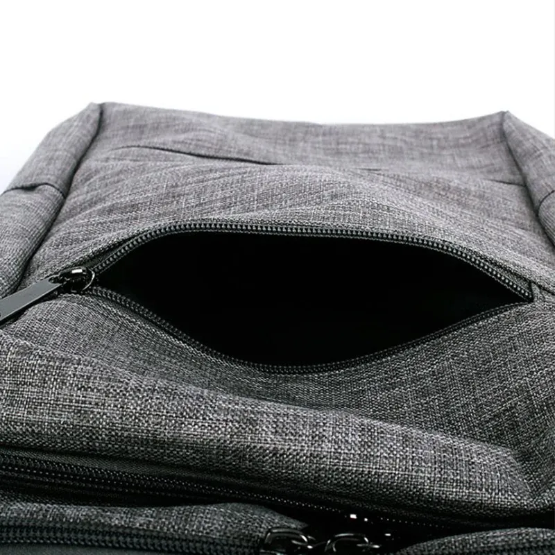 Men Laptop Business Computer Daily Use Women Men's Bag Backpack Grey Leisure Backpacks_voghion.com