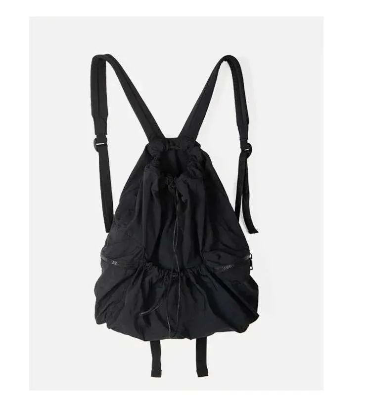 Fashionable Women's Nylon Drawstring Backpack Casual Travel Bag_voghion.com