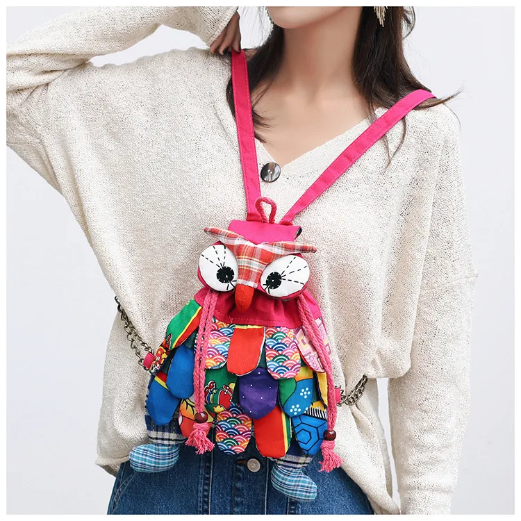 Zaini per bambini Moda Novità Autunno Inverno Bambini Spalle retrò da clown Studenti Borse da scuola Ragazze adolescenti Cartoni animati_voghion.com