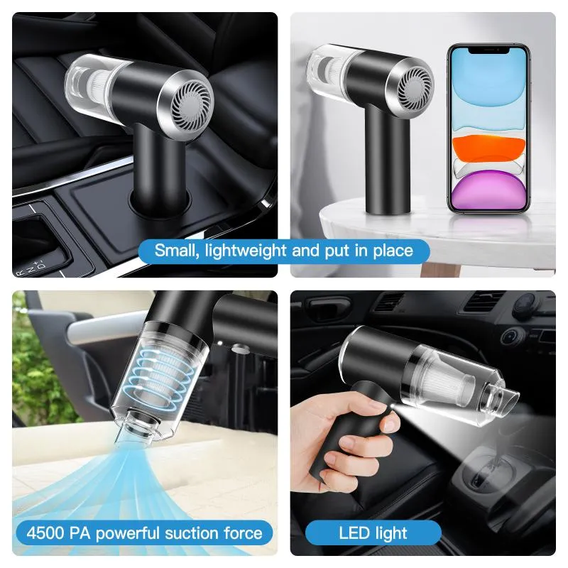 Aspirapolvere portatile wireless per casa e auto, doppio scopo, 5500 PA, 120 W, potente aspirazione_voghion.com