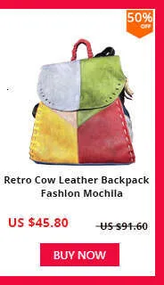 Äkta ryggsäck i nötskinn, slumpmässig färg, lapptäcksstil, unisex, användbar ryggsäck, damer, mini-mochila, shoppingväska 2021_voghion.com