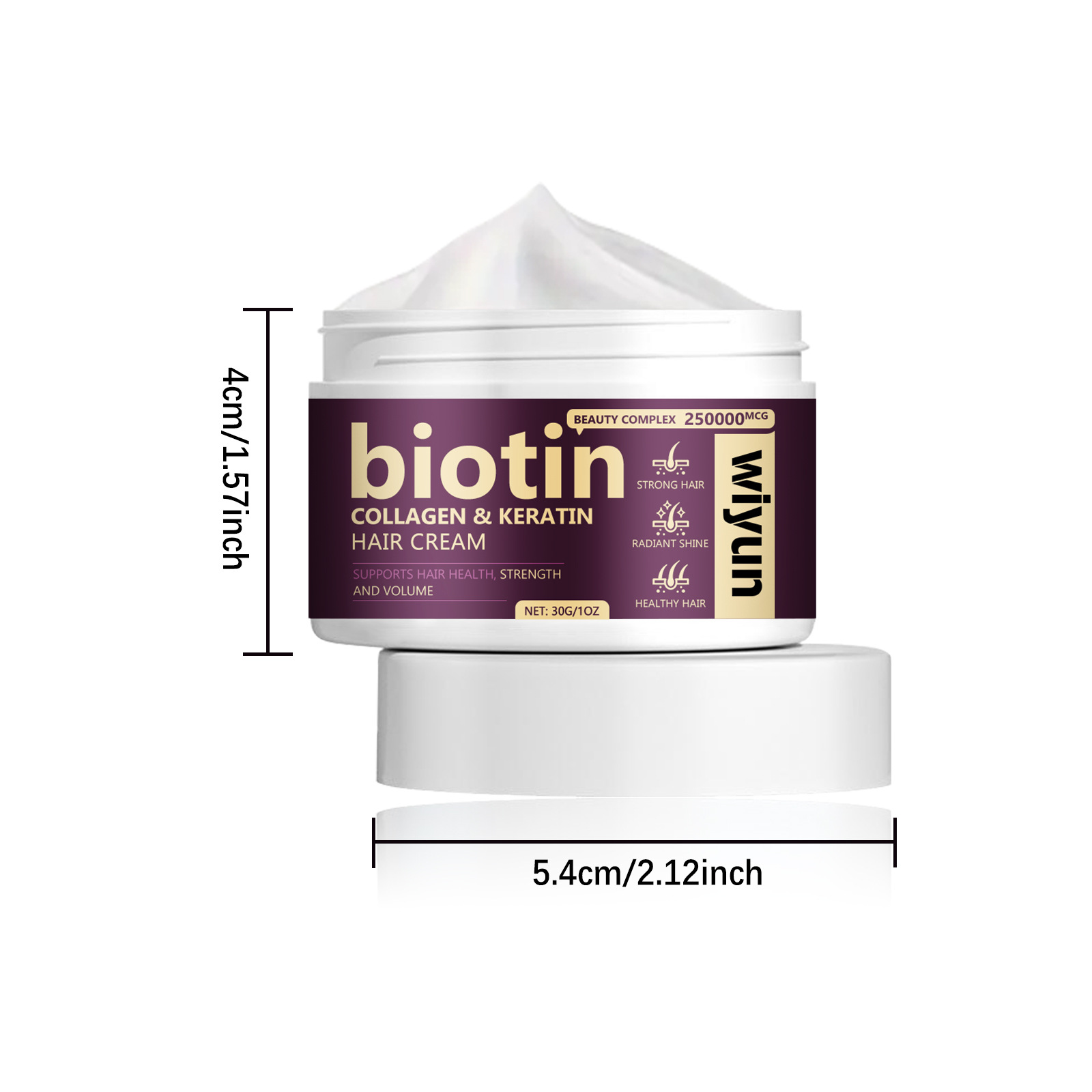 WIYUN Creme für dichtes Haar Spendet Feuchtigkeit an den Haarwurzeln, stärkt das Haar, verhindert Haarausfall und festigt das Haar für flauschiges, weiches, glänzendes und dichtes Haar._voghion.com